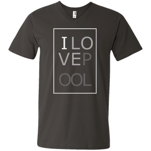 Runout Billiards Clothing - I Love Pool Anvil Men's Printed V-Neck T-Shirt