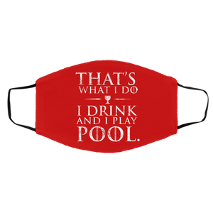 I Drink And Play Pool - Med/Lg Face Mask