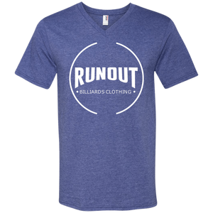 Runout Billiards Clothing - Anvil Men's Printed V-Neck T-Shirt