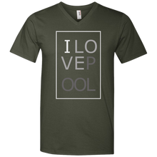 Load image into Gallery viewer, Runout Billiards Clothing - I Love Pool Anvil Men&#39;s Printed V-Neck T-Shirt
