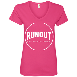 Runout Billiards Clothing - Anvil Ladies' V-Neck T-Shirt
