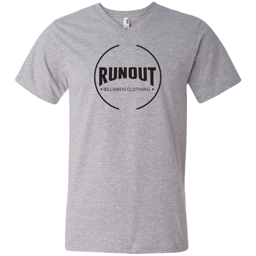 Runout Billiards Clothing - Anvil Men's Printed V-Neck T-Shirt