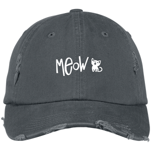 Meow Distressed Hat